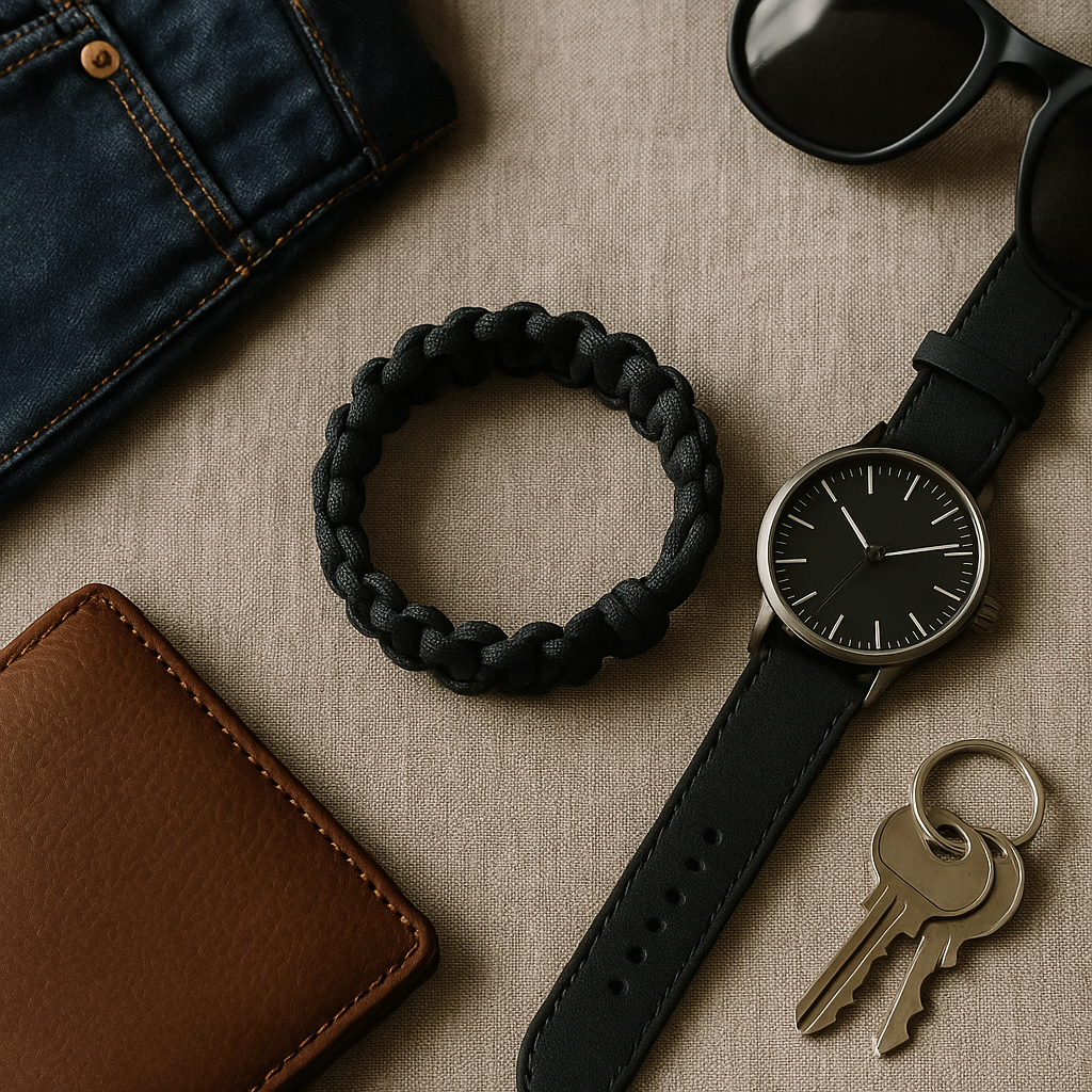 Black paracord bracelet