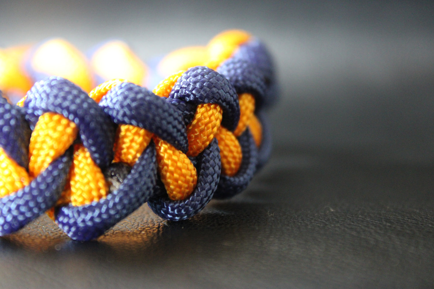 Black and white braided bracelet