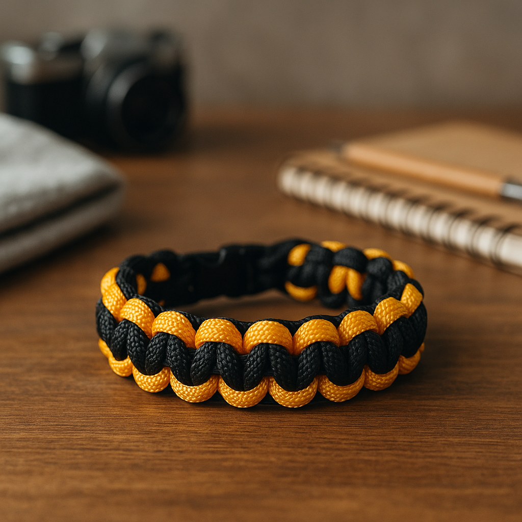 Yellow and Black Paracord Bracelet