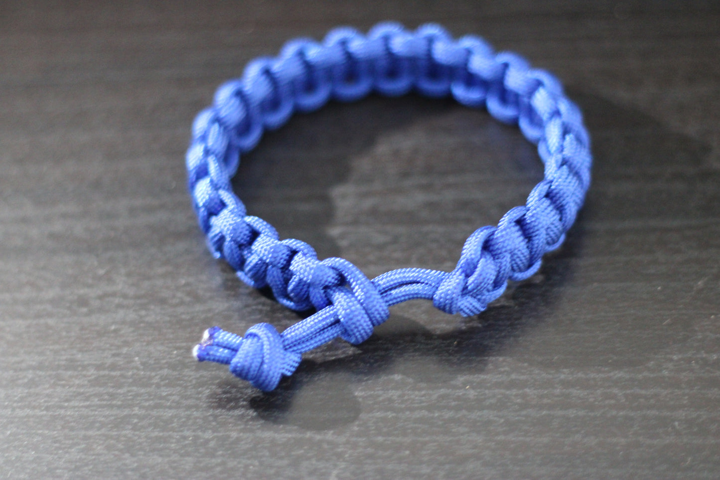 Blue paracord bracelet