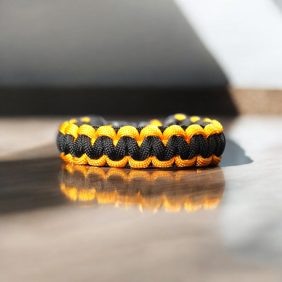 Yellow and Black Paracord Bracelet