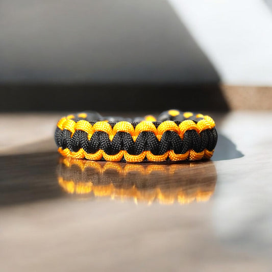 Yellow and Black Paracord Bracelet
