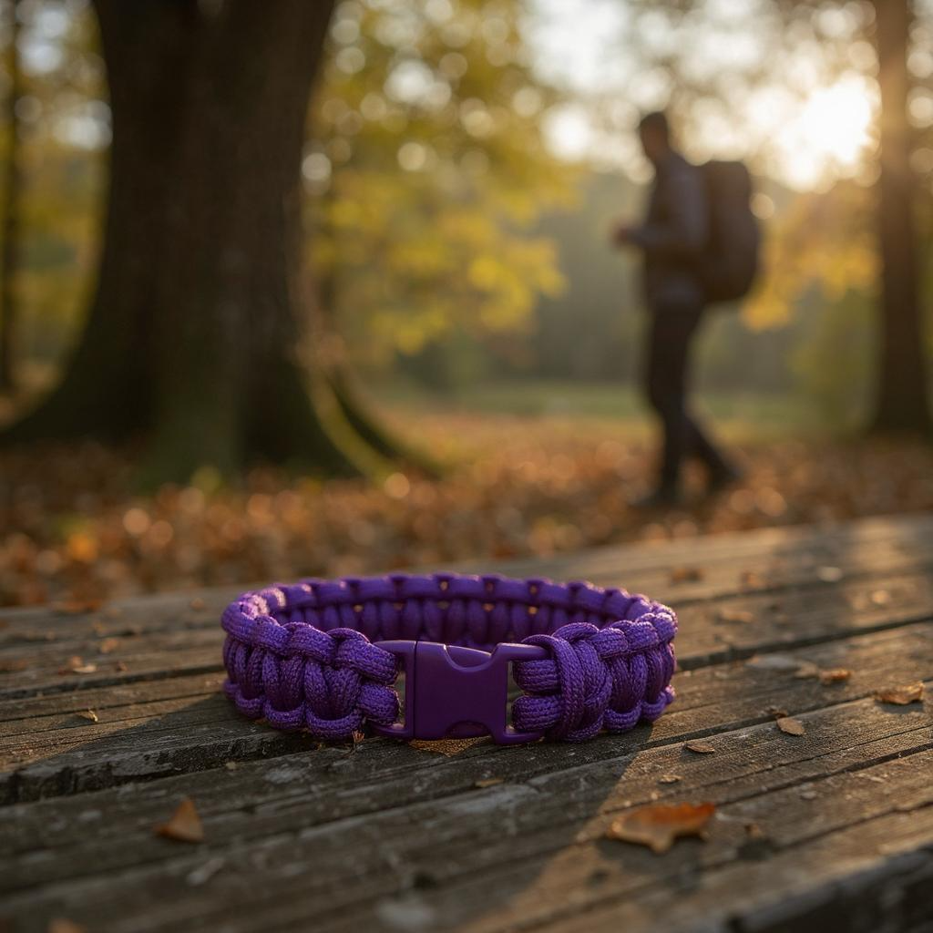 Bracelet en paracorde violet