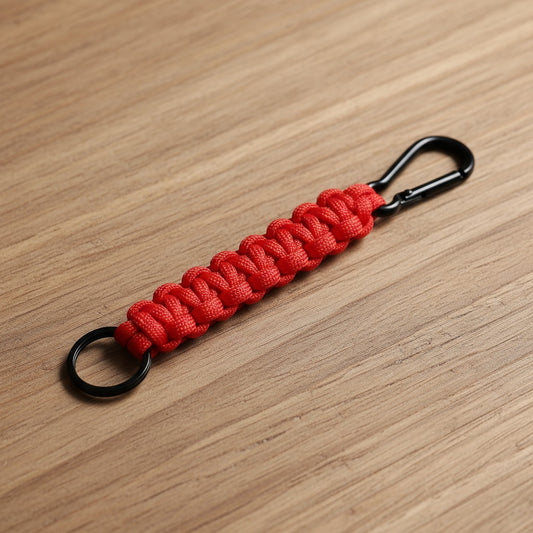 Porte-clés en paracorde rouge