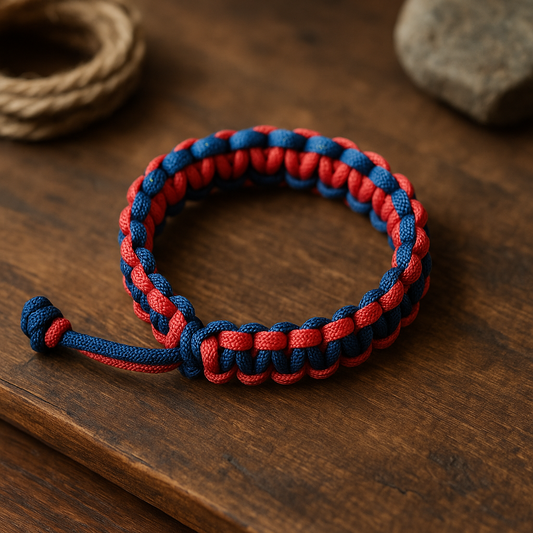 Red and Blue Paracord Bracelet