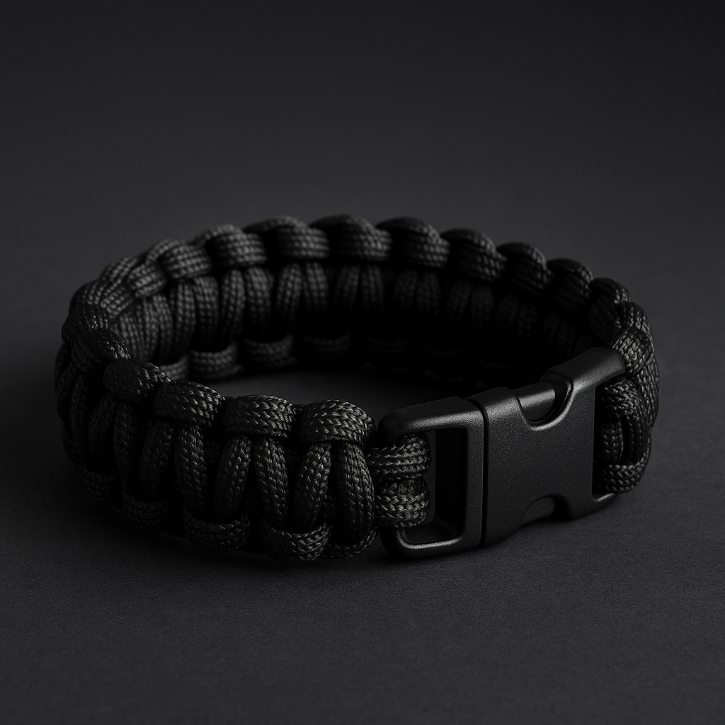 Black paracord bracelet