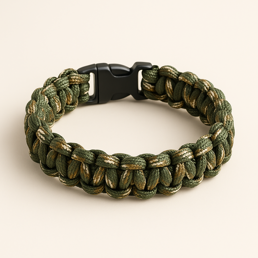 Military green paracord bracelet