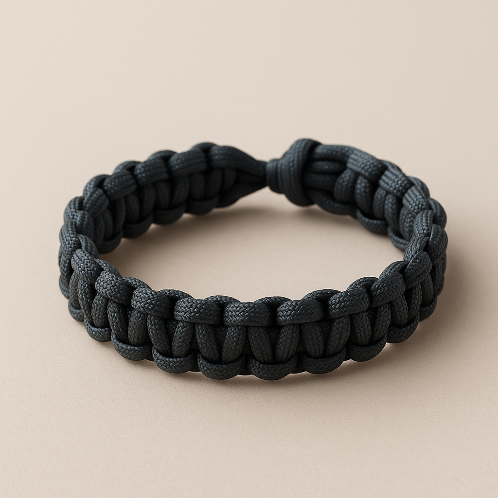 Black paracord bracelet