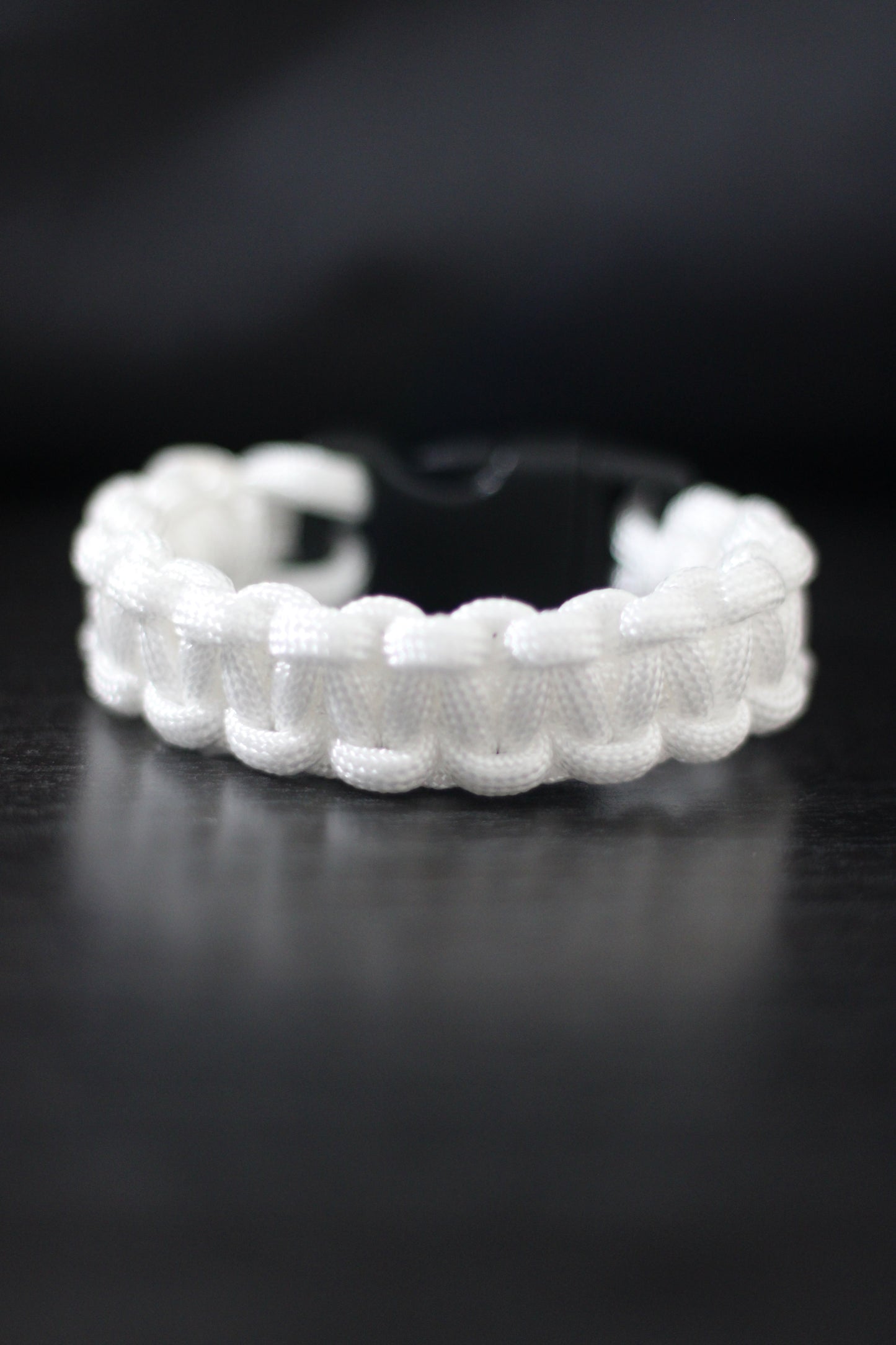 White paracord bracelet