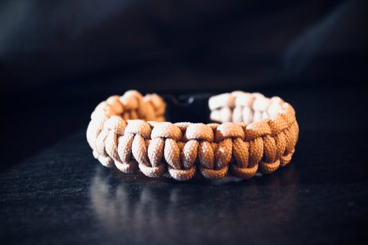 Beige paracord bracelet