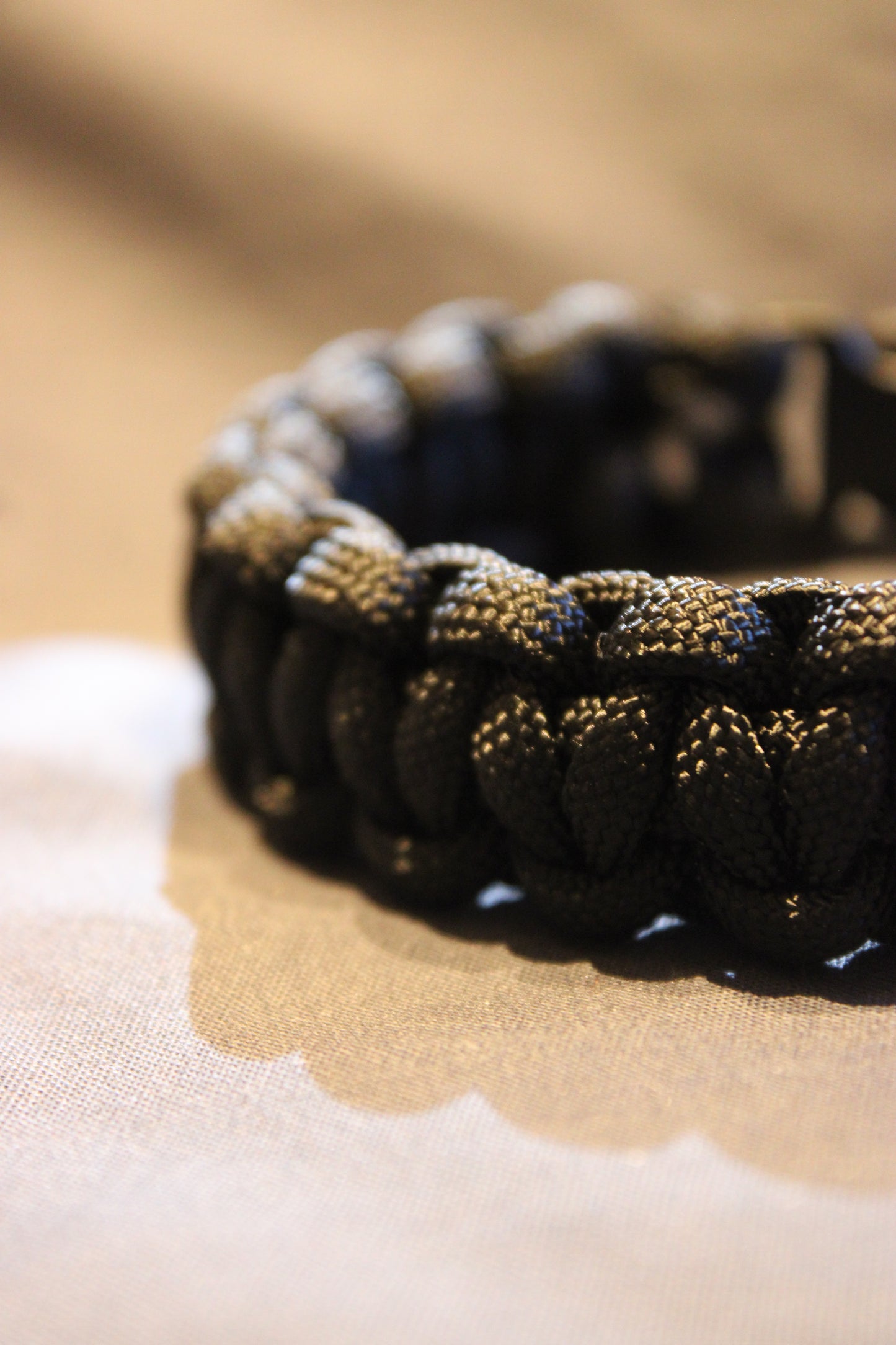Black paracord bracelet
