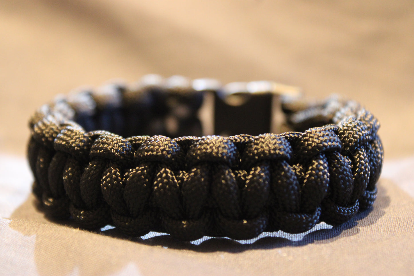 Black paracord bracelet