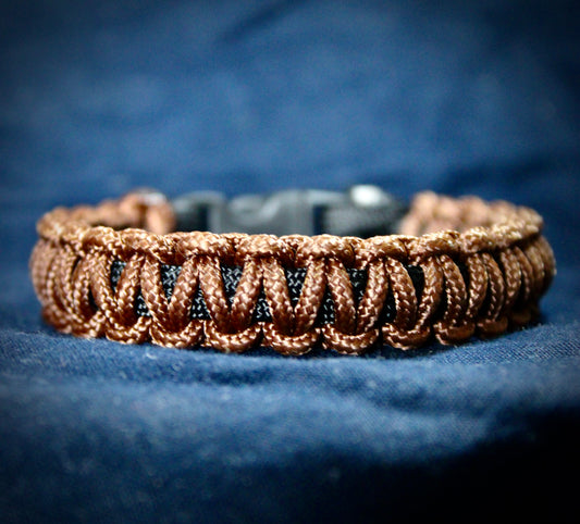Black and Brown Thin Paracord Bracelet