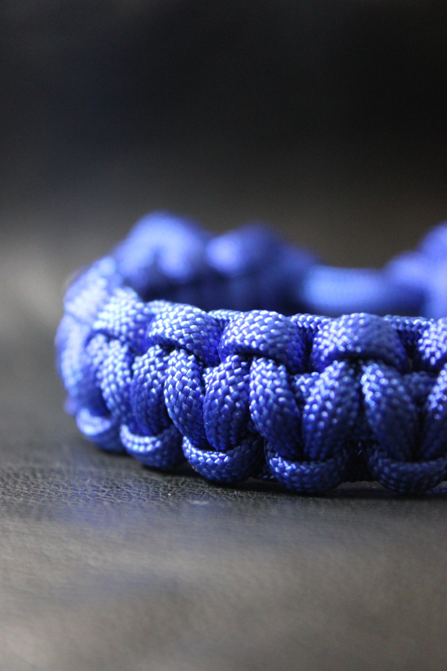 Blue paracord bracelet