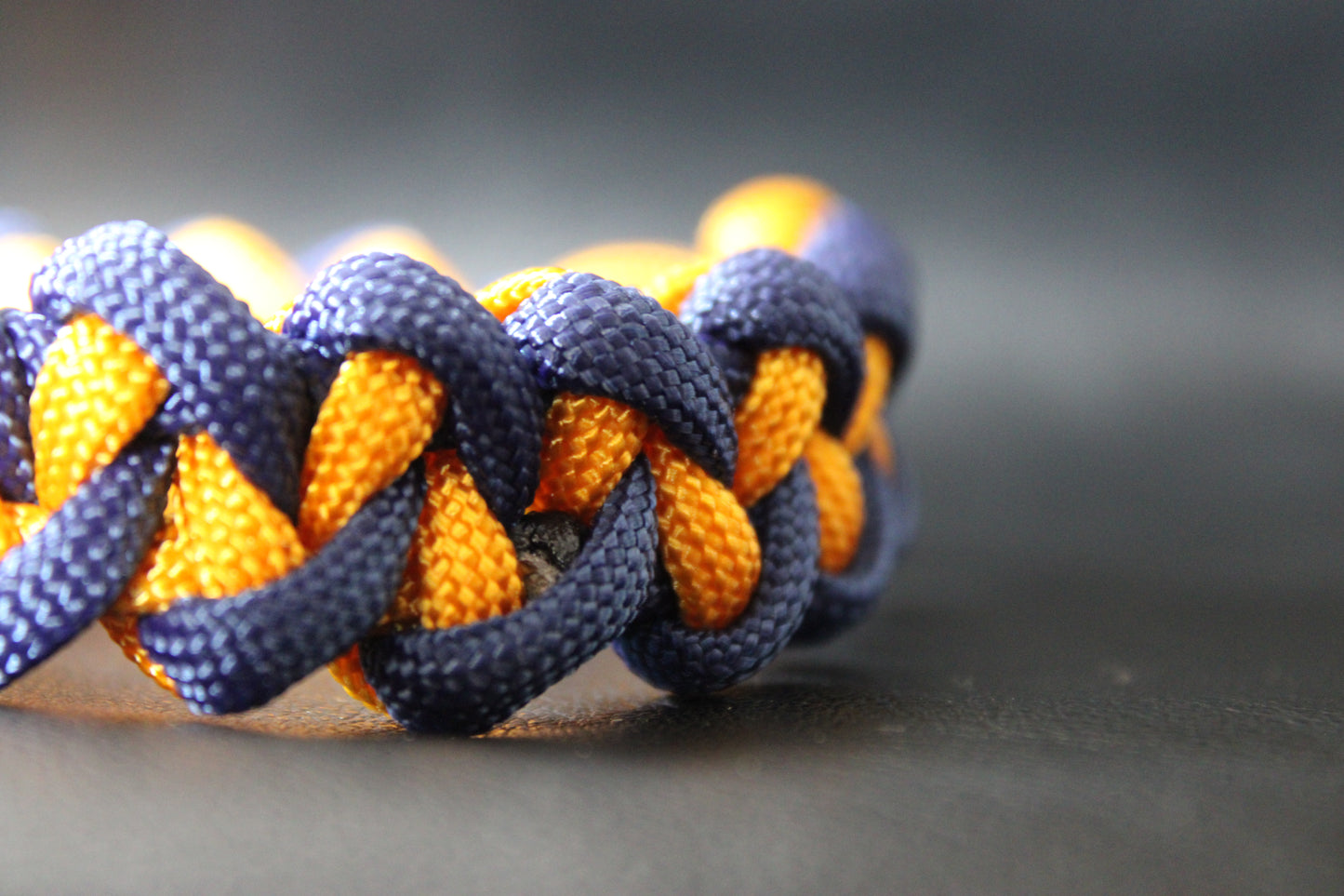 Black and white braided bracelet