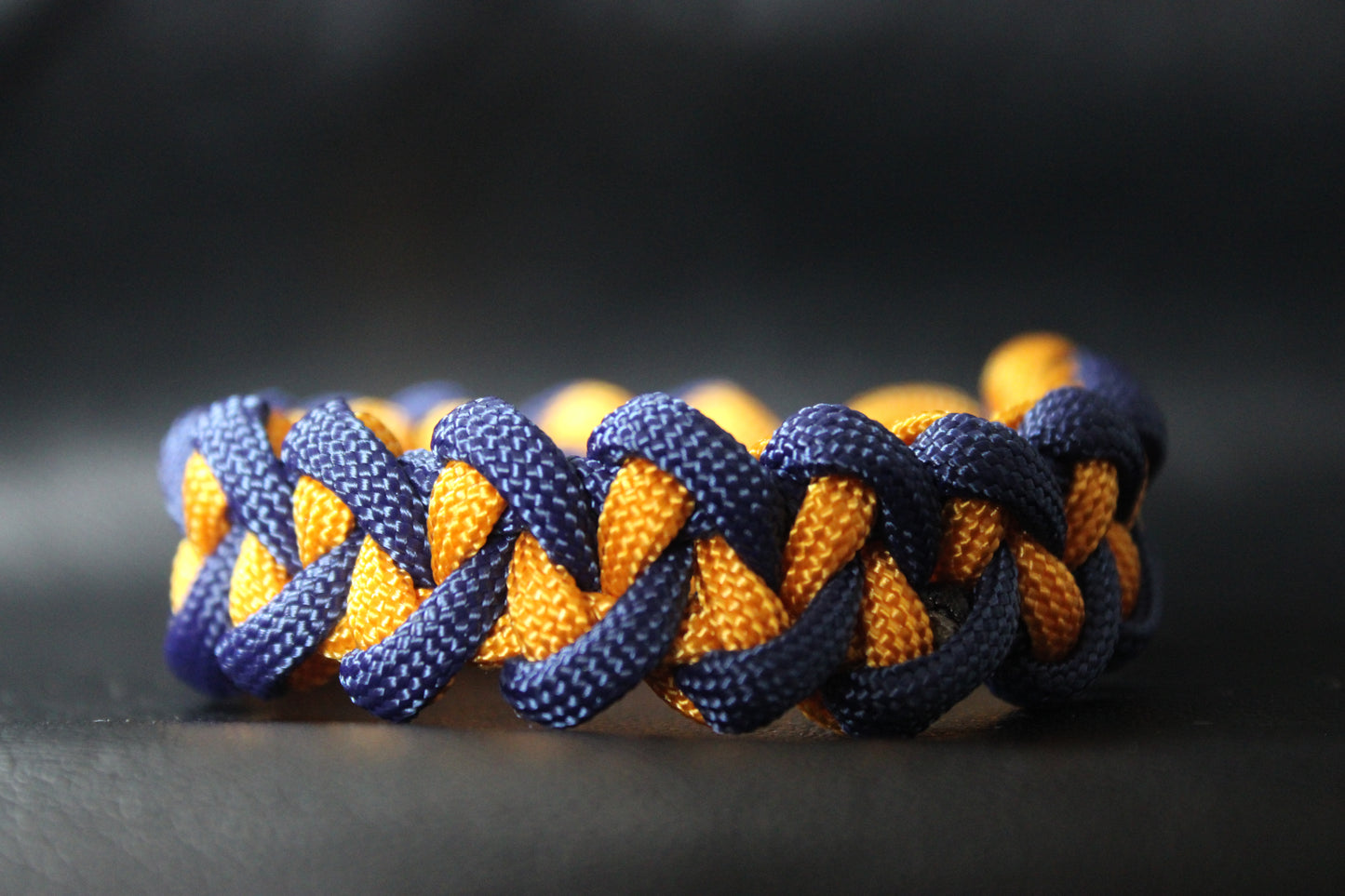 Black and white braided bracelet