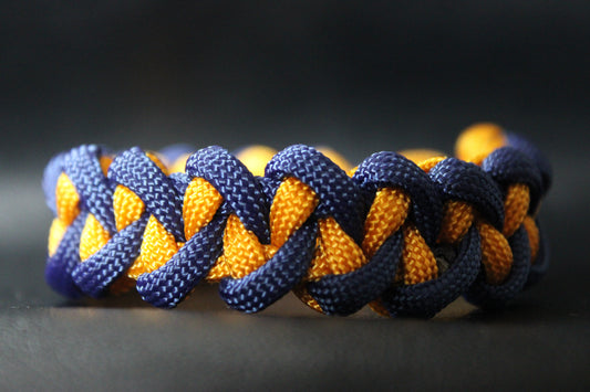 Black and white braided bracelet