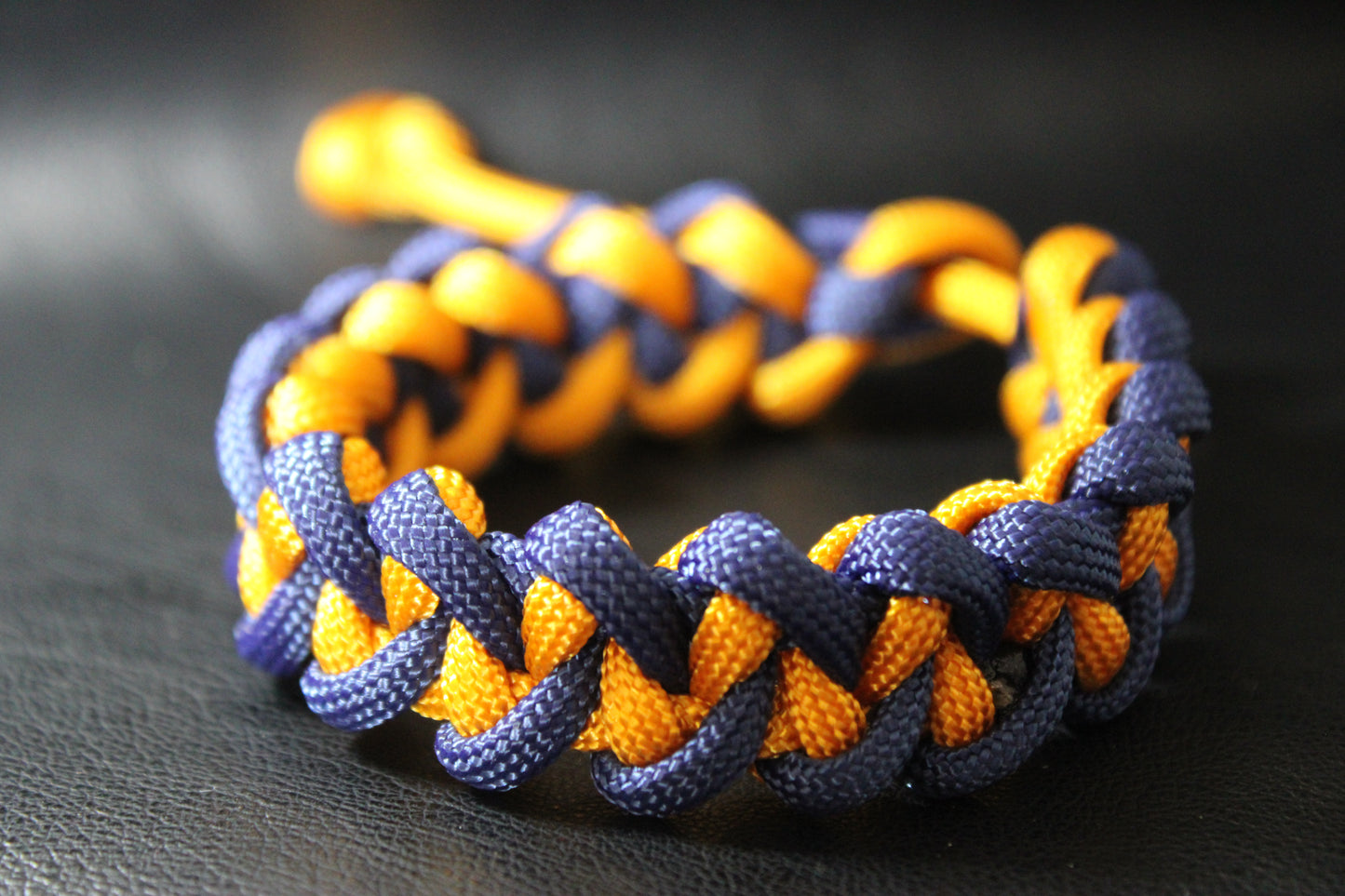 Black and white braided bracelet