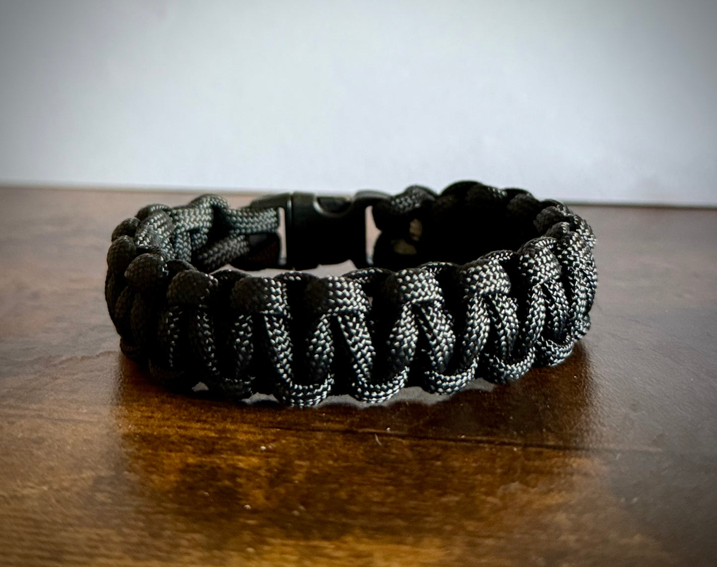 Black paracord bracelet