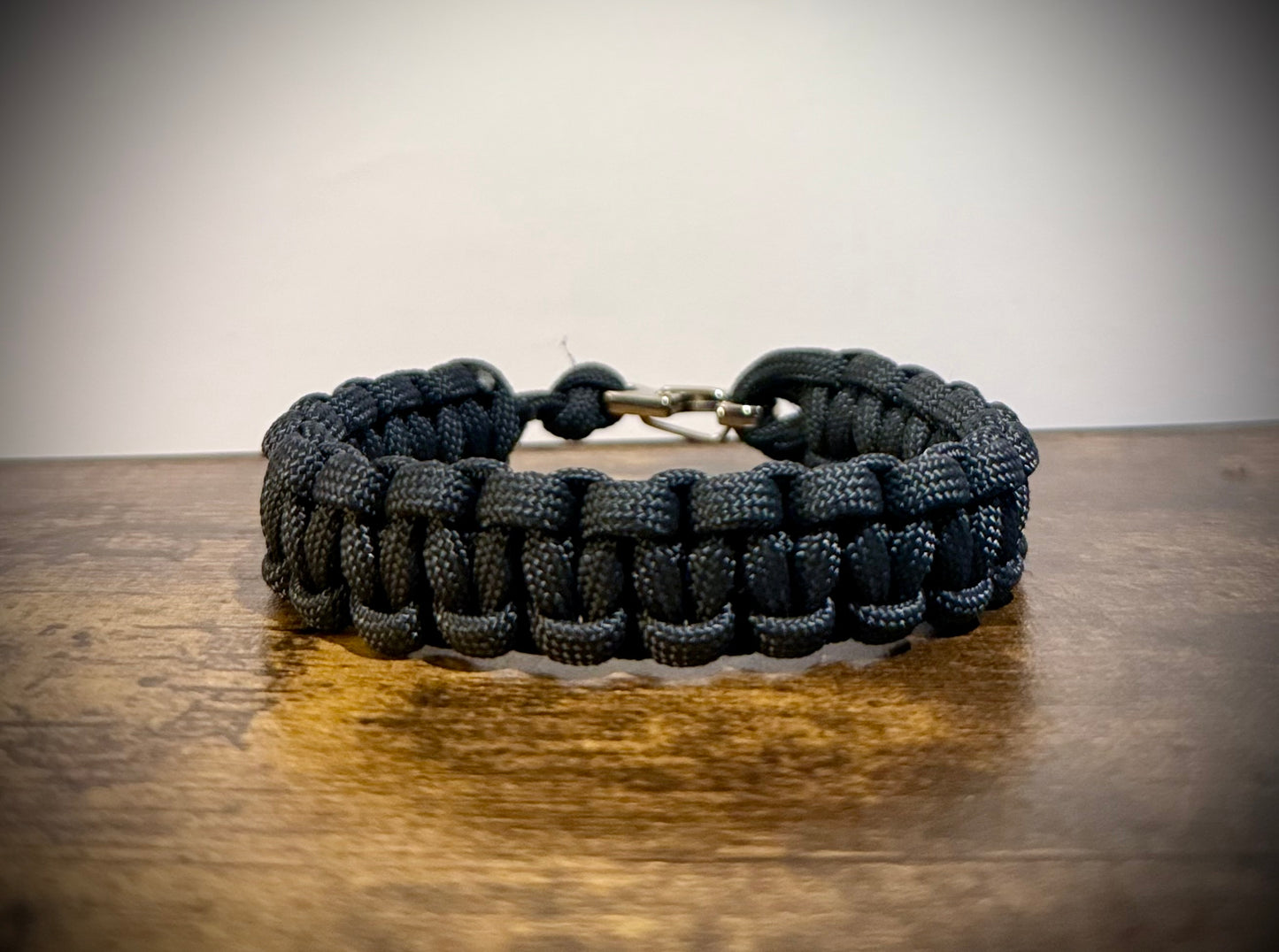 Black paracord bracelet