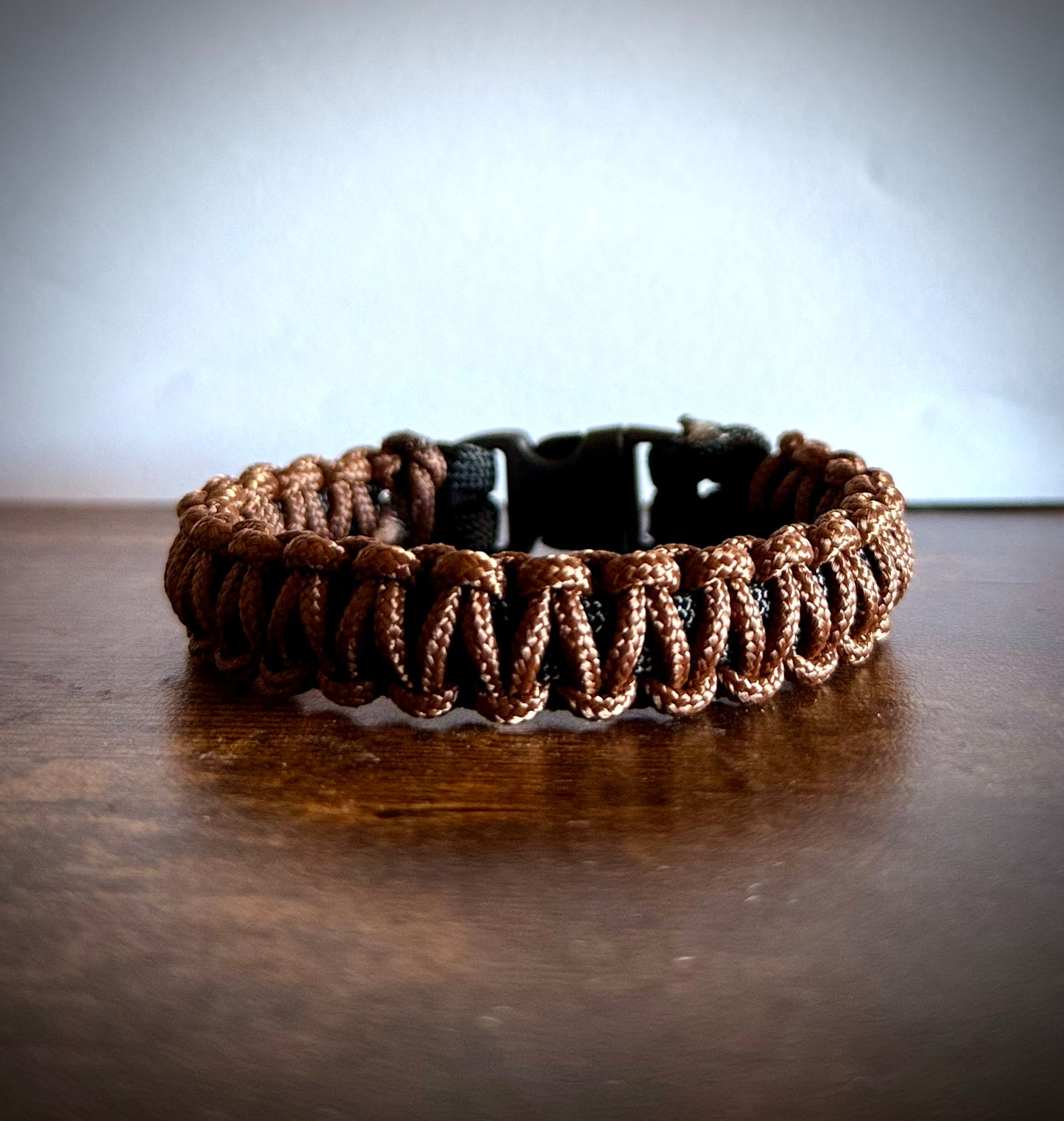 Bracelet en paracorde fin Noir et Marron