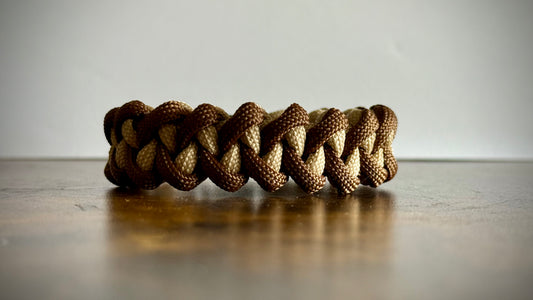Black and white braided bracelet